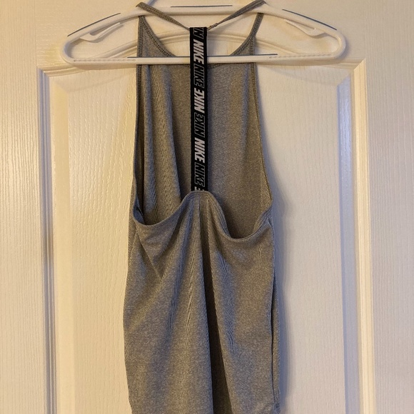 Nike Racerback Gray Athletic Tank Top - Picture 2 of 3
